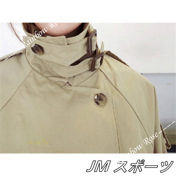 トレンチコート レディース ロング丈 アウター 長袖 トップス オフィス ダブルボタン通勤 ファッション ゆったり カジュアル 着痩せ 格好いい 