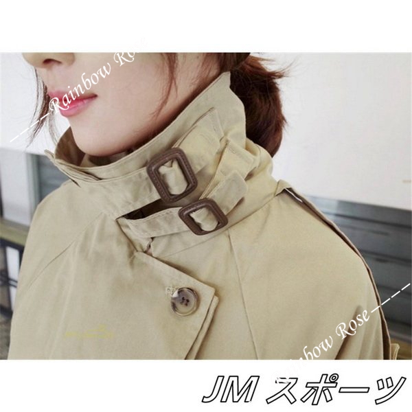 トレンチコート レディース ロング丈 アウター 長袖 トップス オフィス ダブルボタン通勤 ファッション ゆったり カジュアル 着痩せ 格好いい 