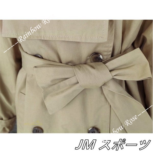 トレンチコート レディース ロング丈 アウター 長袖 トップス オフィス ダブルボタン通勤 ファッション ゆったり カジュアル 着痩せ 格好いい 