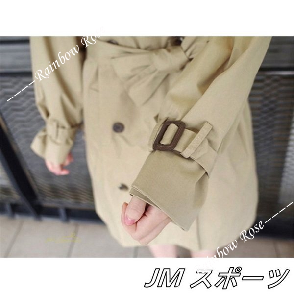 トレンチコート レディース ロング丈 アウター 長袖 トップス オフィス ダブルボタン通勤 ファッション ゆったり カジュアル 着痩せ 格好いい 