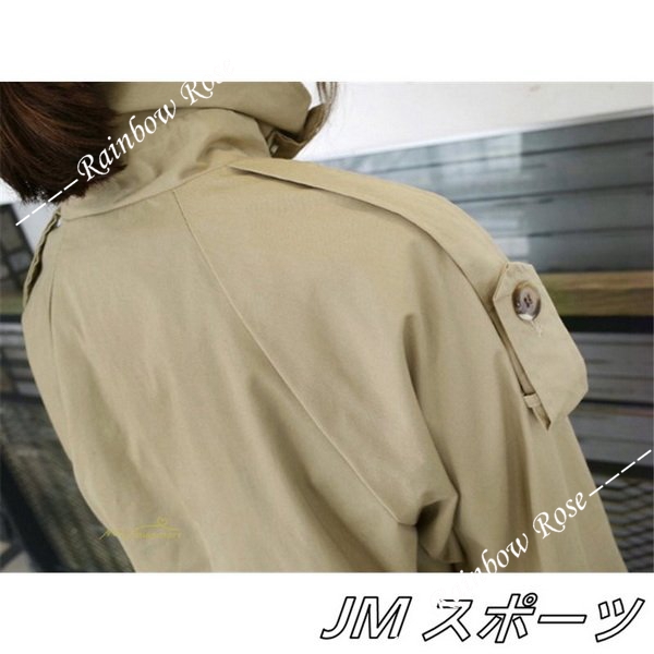 トレンチコート レディース ロング丈 アウター 長袖 トップス オフィス ダブルボタン通勤 ファッション ゆったり カジュアル 着痩せ 格好いい 