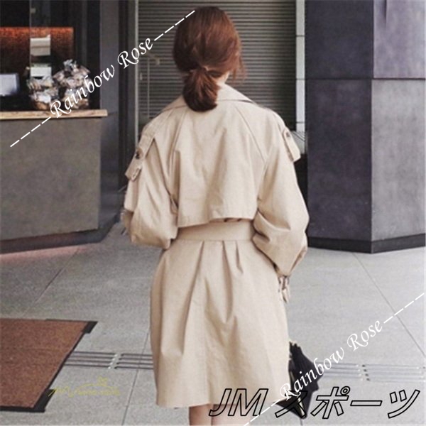 トレンチコート レディース ロング丈 アウター 長袖 トップス オフィス ダブルボタン通勤 ファッション ゆったり カジュアル 着痩せ 格好いい 