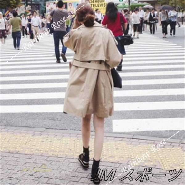 トレンチコート レディース ロング丈 アウター 長袖 トップス オフィス ダブルボタン通勤 ファッション ゆったり カジュアル 着痩せ 格好いい 