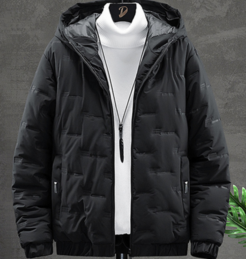 秋と冬 メンズ パッド入りフード付きジャケット韓国 大サイズ スタンド ジャケット厚く暖かいカジュアル パッド入りジャケット 30代 20代 
