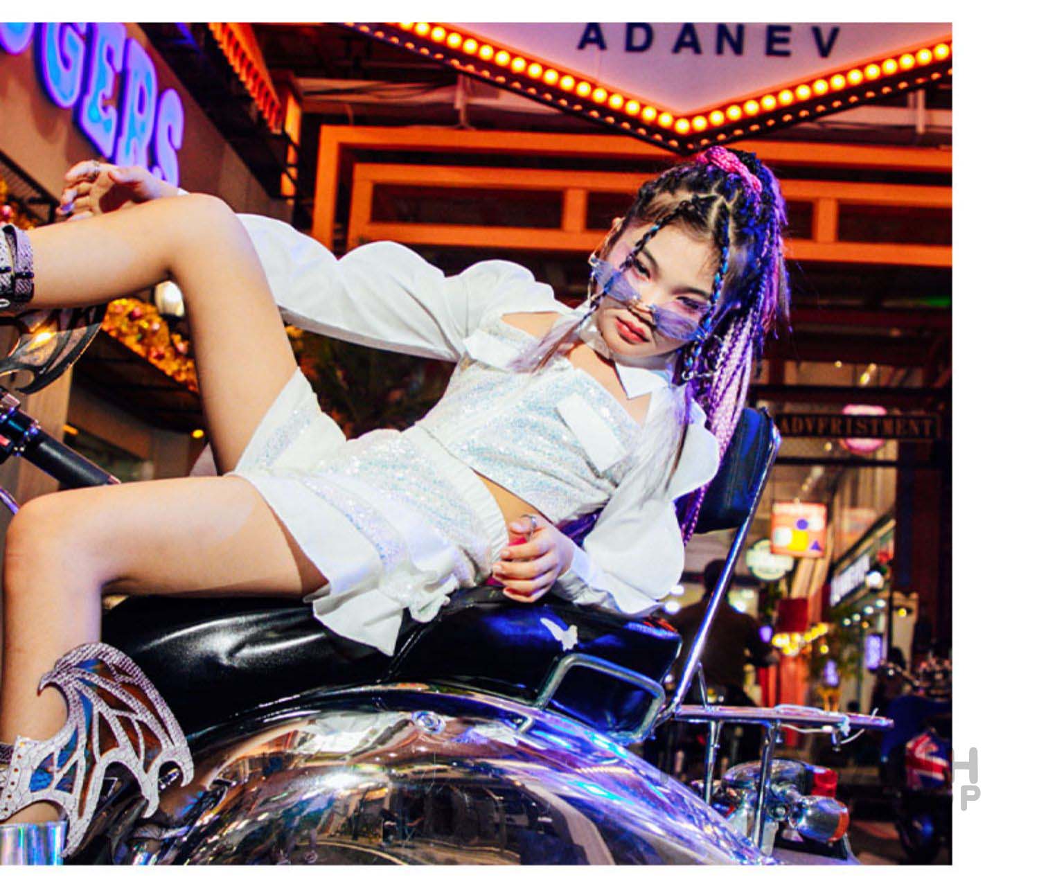 ダンス 衣装 キッズ 可愛い 白 スパンセット ヒップホップ ジャズダンス 練習着 へそ出し ガールズ HIPHOP チアガール 応援団 