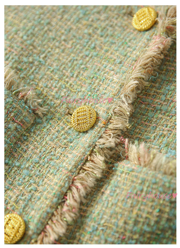 ツイードジャケット レディース 40代 長袖ノーカラージャケット ショット丈ツイードコート 春コートアウター 秋服 50代 卒業式30代 入学式 大人韓国風 通勤OL 