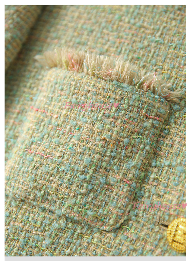 ツイードジャケット レディース 40代 長袖ノーカラージャケット ショット丈ツイードコート 春コートアウター 秋服 50代 卒業式30代 入学式 大人韓国風 通勤OL 