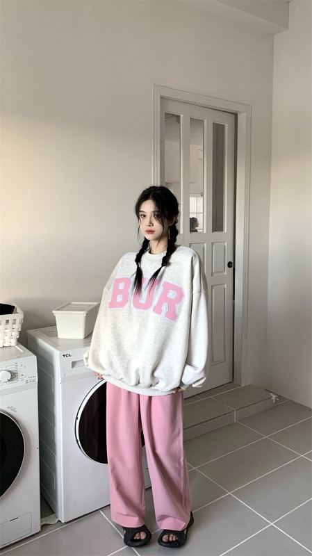ロゴ シンプル ビッグ トレーナー  