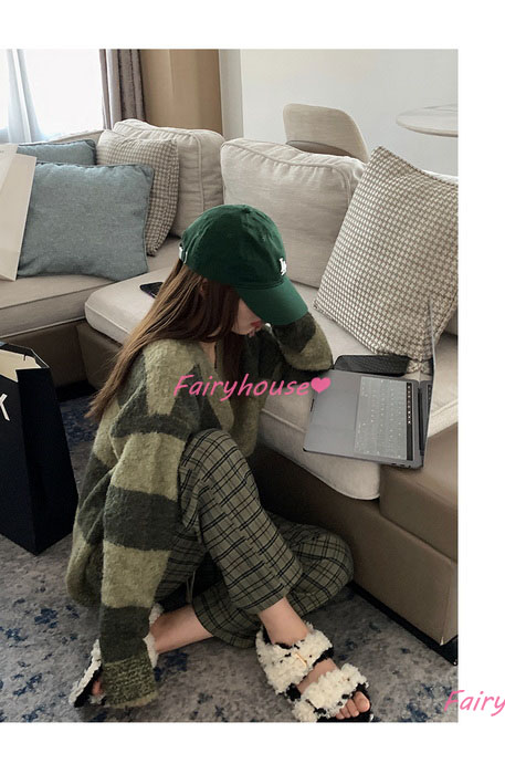 ニットカーディガン レディース 秋冬 40代 長袖ニットコーディガン 配色ボーダー ショット丈セーター ゆったりアウター おしゃれ Vネックカーディガン 韓国風 