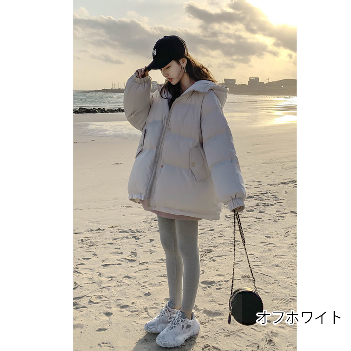 中綿ジャケット ダウンジャケット コート アウター オーバーサイズ ビッグシルエット ダウン 秋冬 送料無料 フード付き コート あすつく 