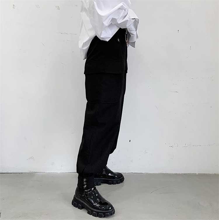 チェック柄 カーゴパンツ テーパード ベルト 韓国 ストリート K-POP 原宿系 ダンス HIPHOP 衣装 レディース 