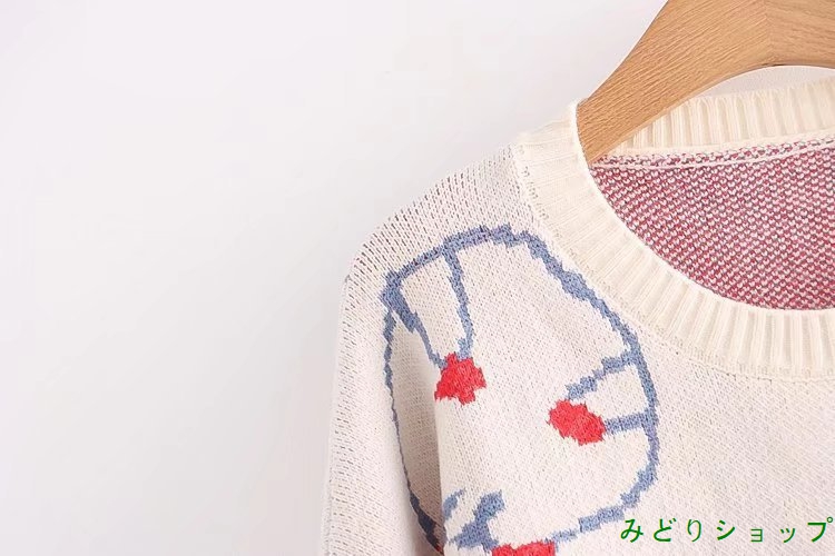 ニット セーター 猫ちゃん 長袖 森ガール レディース  