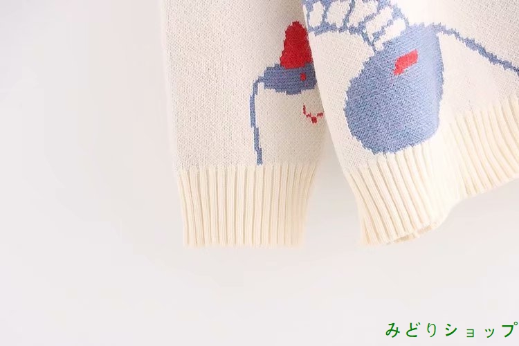 ニット セーター 猫ちゃん 長袖 森ガール レディース  