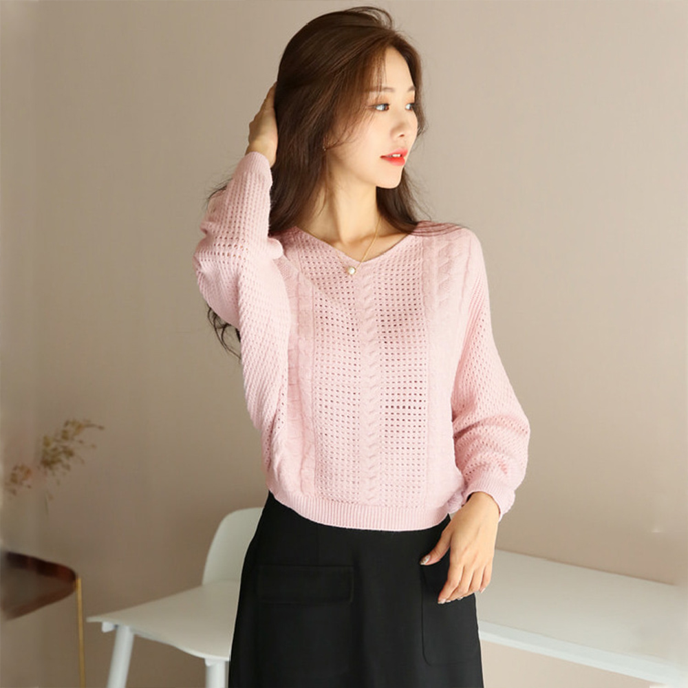 ニットトップス レディース 体型カバー秋  