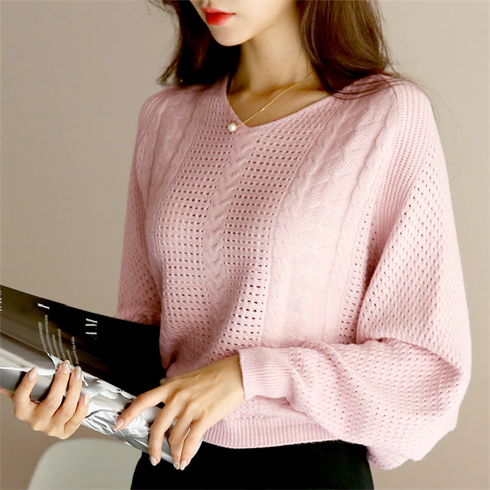 ニットトップス レディース 体型カバー秋  