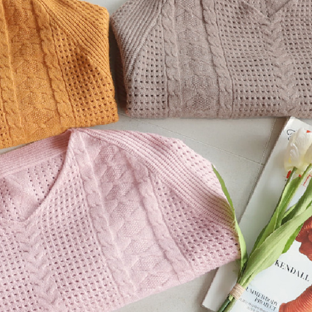 ニットトップス レディース 体型カバー秋  