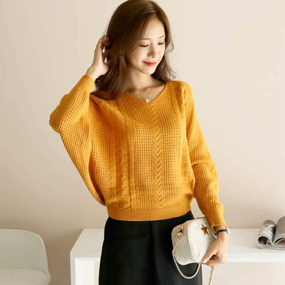 ニットトップス レディース 体型カバー秋  