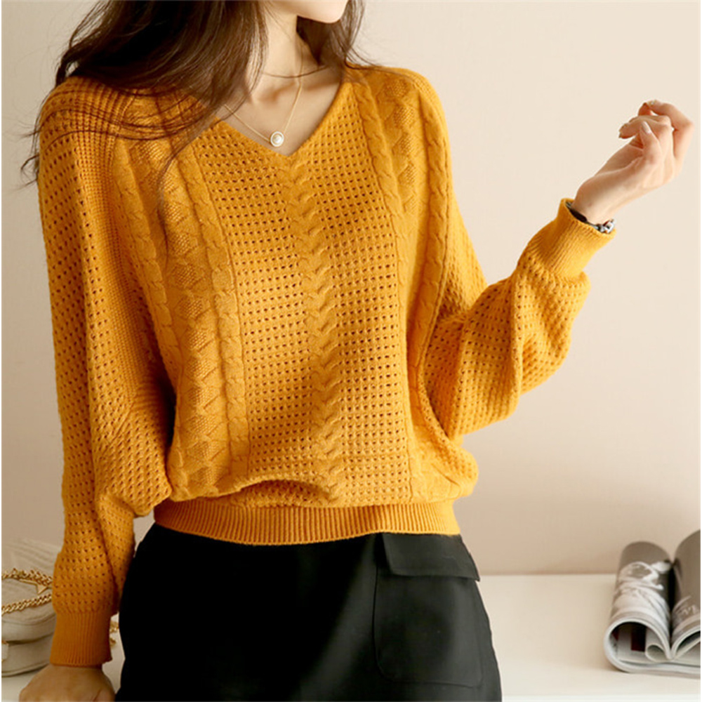 ニットトップス レディース 体型カバー秋  