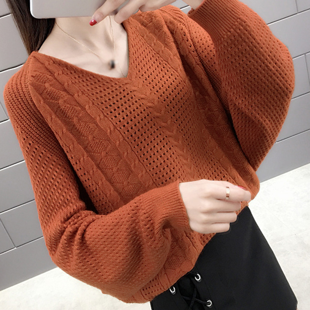 ニットトップス レディース 体型カバー秋  