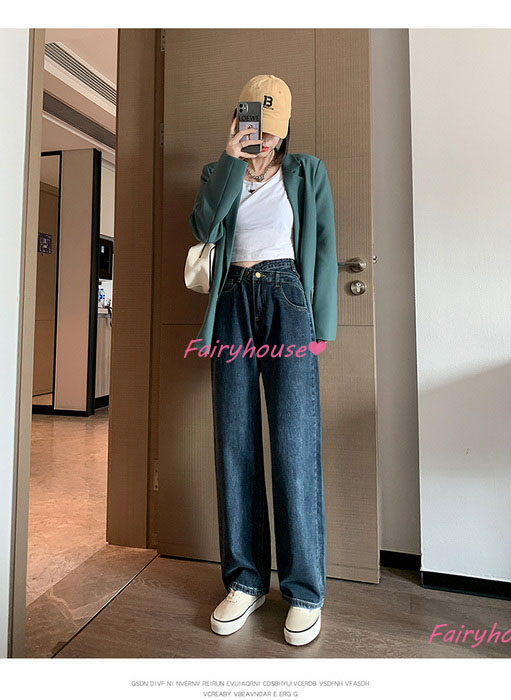 ジーンズ レディース デニムパンツ ストレート ジーパン ワイドパンツ ハイウエスト オシャレ30代 秋冬 ズボン ロングデニムワイドパンツ 春夏 ゆったり着痩せ 