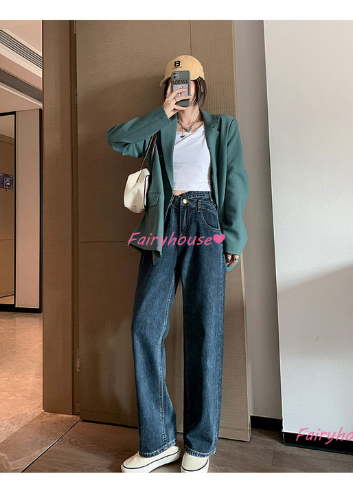 ジーンズ レディース デニムパンツ ストレート ジーパン ワイドパンツ ハイウエスト オシャレ30代 秋冬 ズボン ロングデニムワイドパンツ 春夏 ゆったり着痩せ 