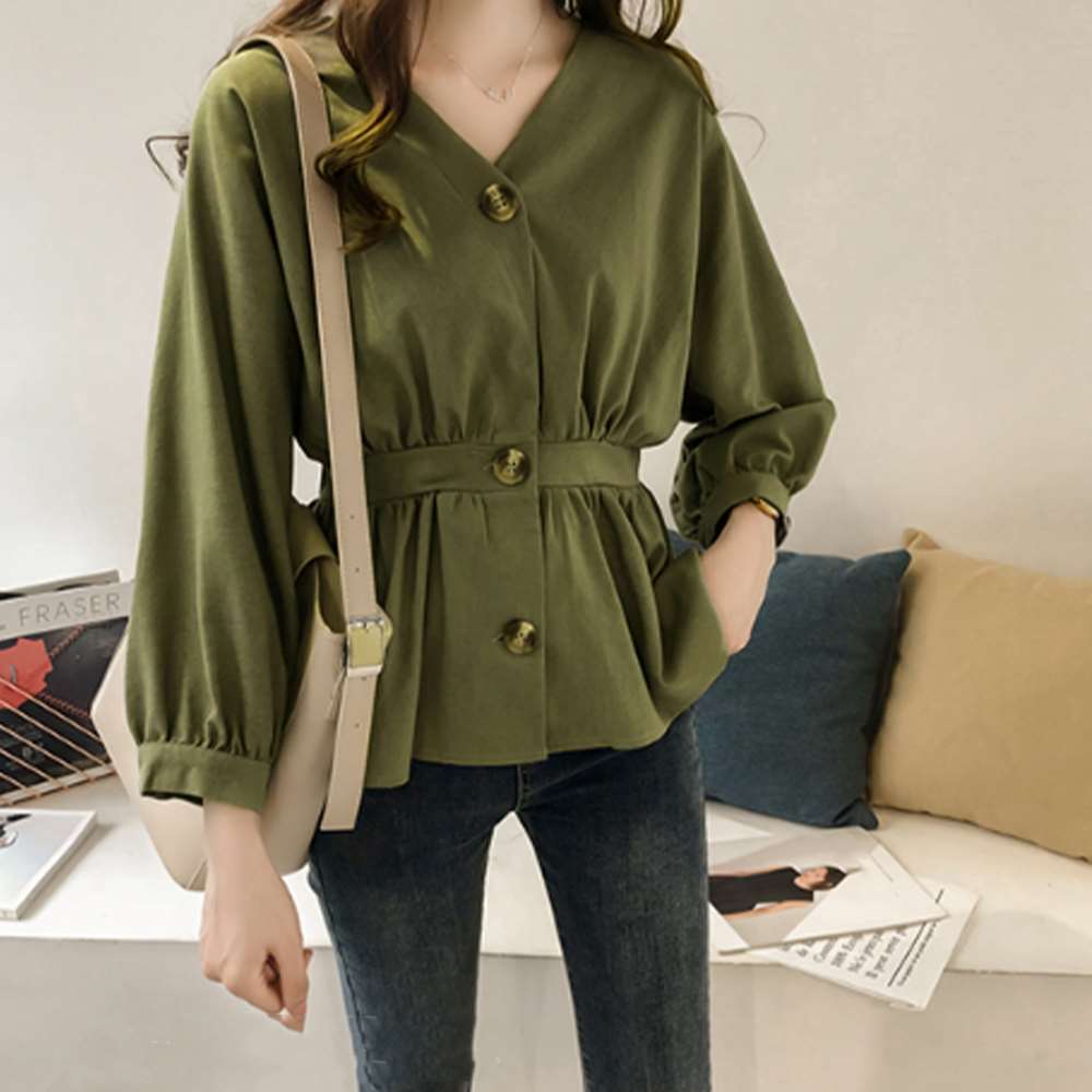 シャツ ブラウス Vネック レディース  