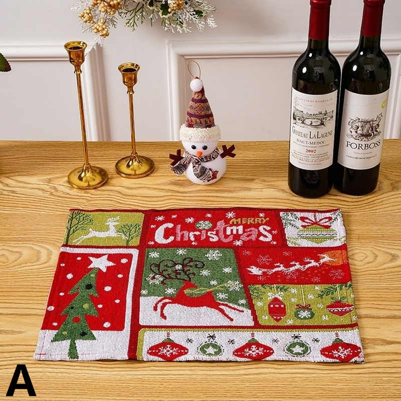 お取り寄せ商品 ランチョンマット 34CMX42CM 9色展開 ランチマット ランチクロス クリスマス CHRISTMAS ファブリック イ テーブルウェア 長方形 テーブルマット 