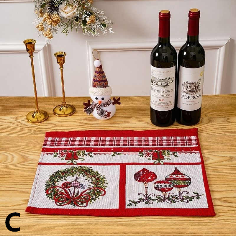 お取り寄せ商品 ランチョンマット 34CMX42CM 9色展開 ランチマット ランチクロス クリスマス CHRISTMAS ファブリック イ テーブルウェア 長方形 テーブルマット 