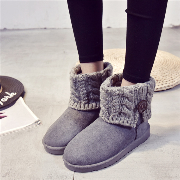 レディース ムートンブーツ ショートブーツ 冬靴 裏起毛 防寒 濃密毛 ベイリーボタン ボア 防寒ブーツ 美脚 裏毛 ニット もこもこ 