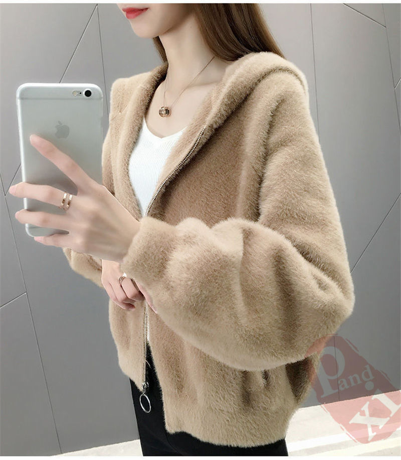 ニットカーディガン レディース 秋 韓国 カーディガン ロング丈ふっくらブークレニットカーディガン マキシカーディガン 送料無料 長袖 ロング丈 ゆったり 