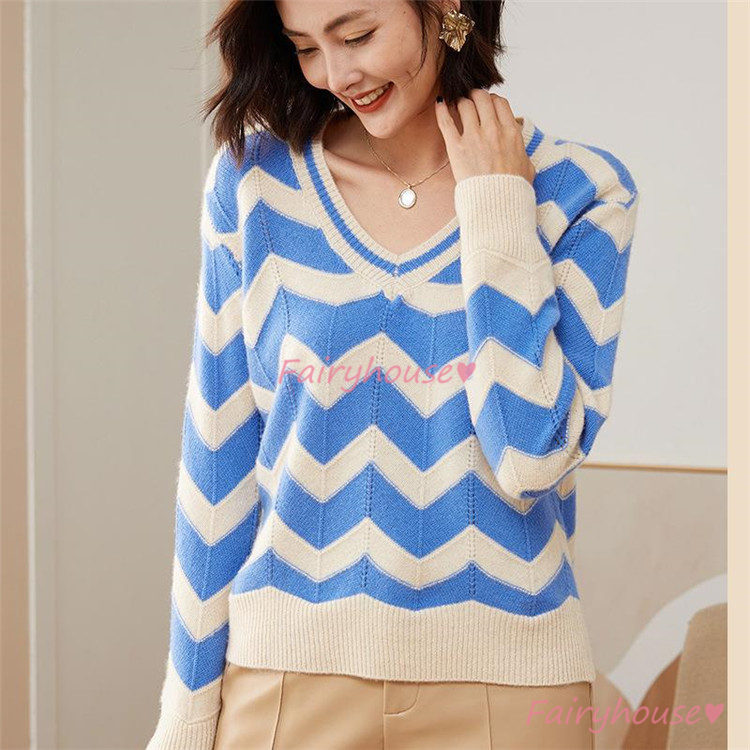 ニット セーター トップス レディース 秋冬 ラウンネック ニットインナー 着痩せ 長袖ニット カジュアルニット オシャレ 幾何柄 きれいめ 通勤 
