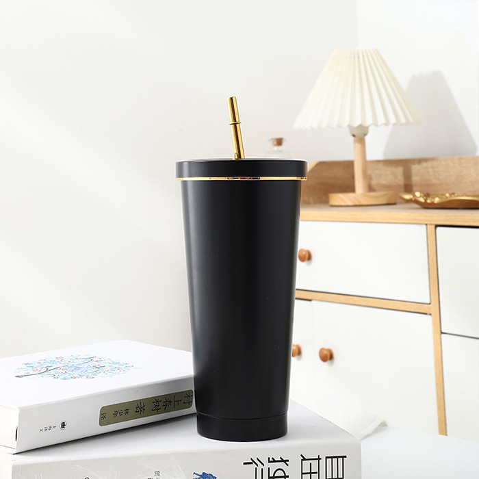 2個セット ストロー付きタンブラー 保冷 保温 真空断熱 500MLタイプ タンブラー 水滴が付かない ビール プレゼント お揃い お祝い 水筒 お酒 温くならない 