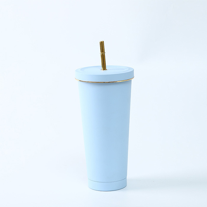 2個セット ストロー付きタンブラー 保冷 保温 真空断熱 500MLタイプ タンブラー 水滴が付かない ビール プレゼント お揃い お祝い 水筒 お酒 温くならない 