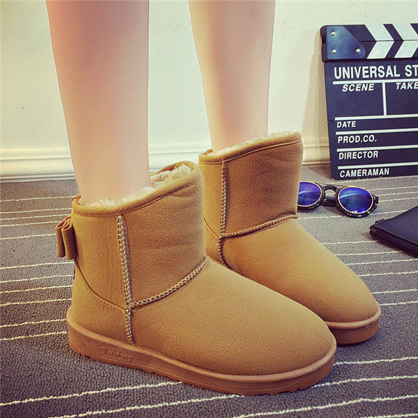 ショートブーツ ムートンブーツ レディース おしゃれ スノーブーツ 冬靴 もこもこ ブーツ 裏起毛 ファー スエード調 防寒 内ボア 