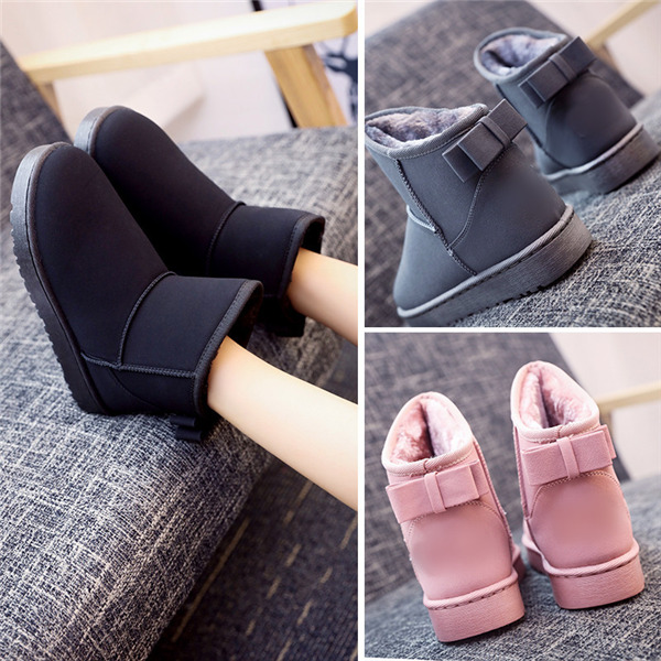 ショートブーツ ムートンブーツ レディース おしゃれ スノーブーツ 冬靴 もこもこ ブーツ 裏起毛 ファー スエード調 防寒 内ボア 