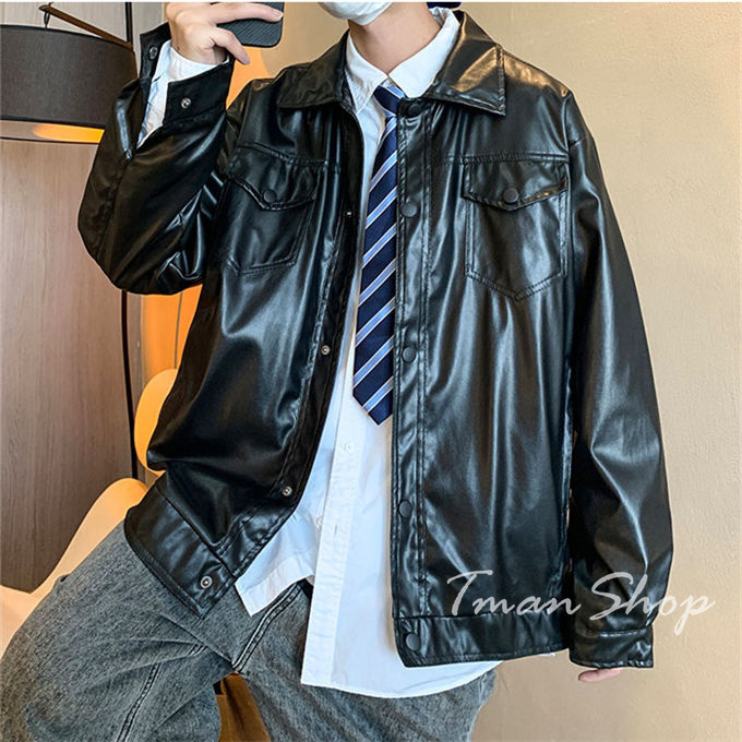 レザージャケット メンズ ライダースジャケット 革ジャン PU フェイクレザー ライダース カジュアル 春秋物 大きいサイズ 男性 アウター ブルゾン カジュアル 
