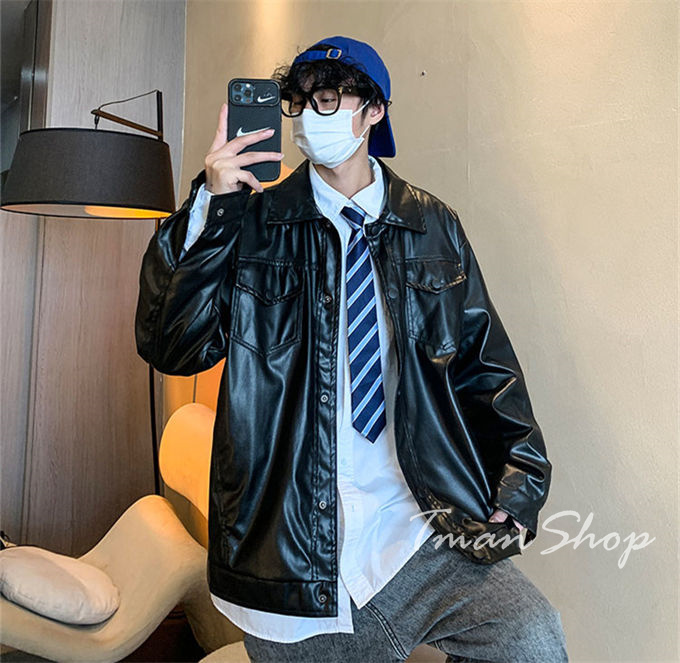 レザージャケット メンズ ライダースジャケット 革ジャン PU フェイクレザー ライダース カジュアル 春秋物 大きいサイズ 男性 アウター ブルゾン カジュアル 