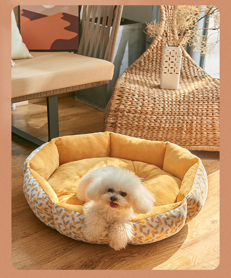 犬猫 ペットベッド 花柄 小型 クッション 犬用 猫ベッド 肌触り抜群 猫用 かわいい ペットソファ 滑り止め 春夏秋冬 洗える キャットハウス 四季適用 犬ベッド 