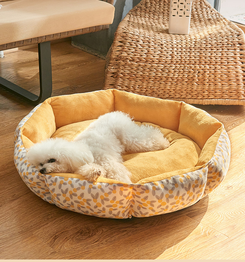 犬猫 ペットベッド 花柄 小型 クッション 犬用 猫ベッド 肌触り抜群 猫用 かわいい ペットソファ 滑り止め 春夏秋冬 洗える キャットハウス 四季適用 犬ベッド 