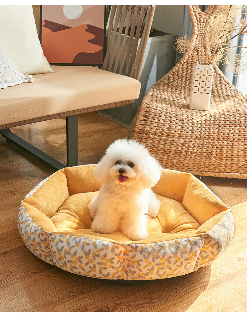 犬猫 ペットベッド 花柄 小型 クッション 犬用 猫ベッド 肌触り抜群 猫用 かわいい ペットソファ 滑り止め 春夏秋冬 洗える キャットハウス 四季適用 犬ベッド 