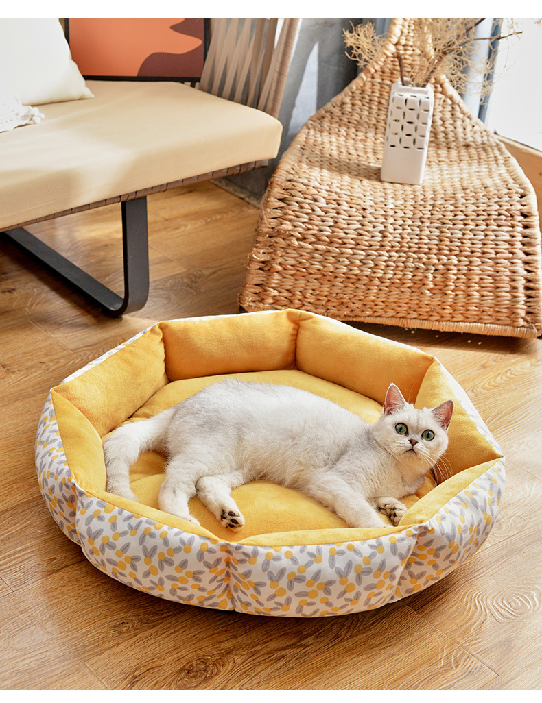 犬猫 ペットベッド 花柄 小型 クッション 犬用 猫ベッド 肌触り抜群 猫用 かわいい ペットソファ 滑り止め 春夏秋冬 洗える キャットハウス 四季適用 犬ベッド 