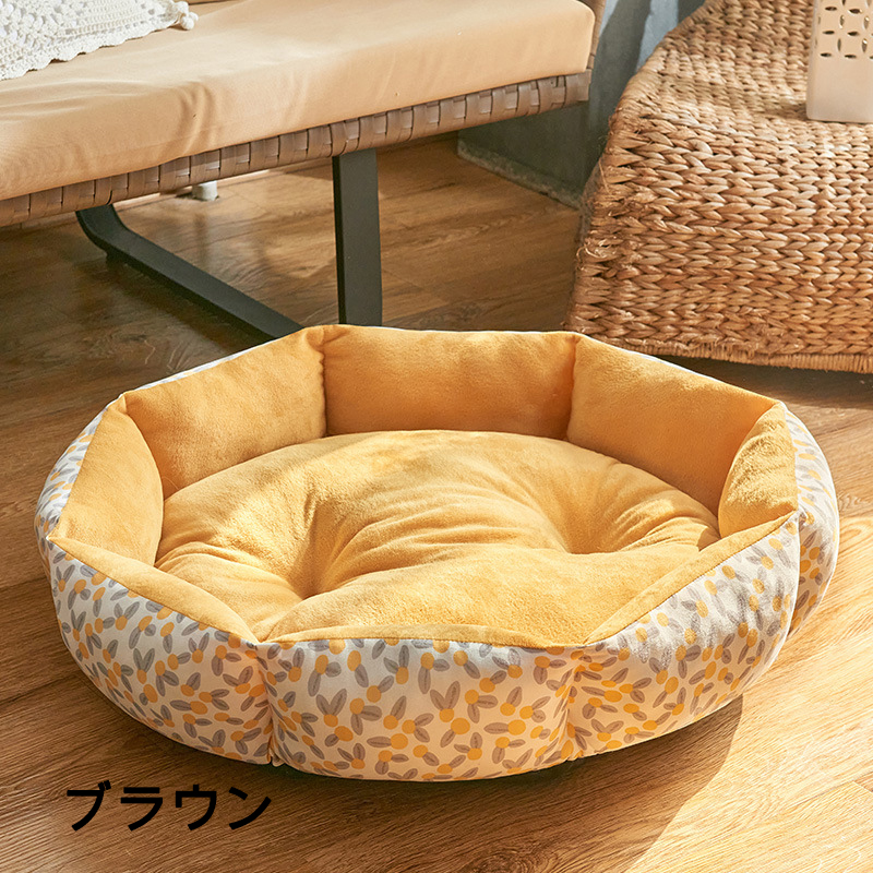 犬猫 ペットベッド 花柄 小型 クッション 犬用 猫ベッド 肌触り抜群 猫用 かわいい ペットソファ 滑り止め 春夏秋冬 洗える キャットハウス 四季適用 犬ベッド 