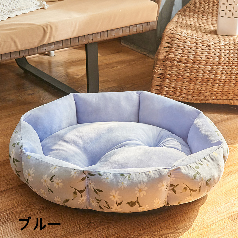 犬猫 ペットベッド 花柄 小型 クッション 犬用 猫ベッド 肌触り抜群 猫用 かわいい ペットソファ 滑り止め 春夏秋冬 洗える キャットハウス 四季適用 犬ベッド 