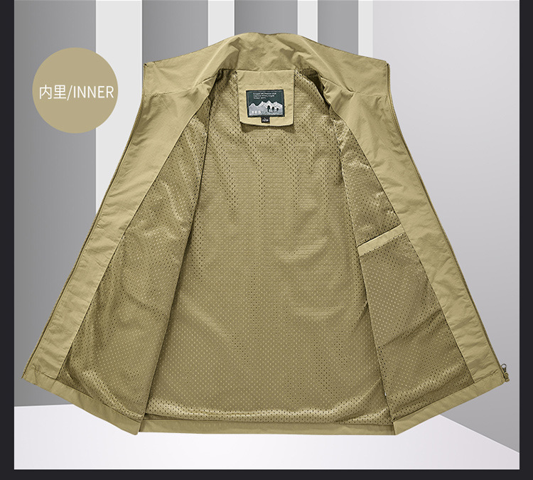 釣りベスト メンズ 無地 立ち襟 野外撮影 作業服 軽量 ミリタ撮影用 ウォーキング カメラマン ポケット スポーツ アウトドア 仕事 機能性 作業着 農業 登山 