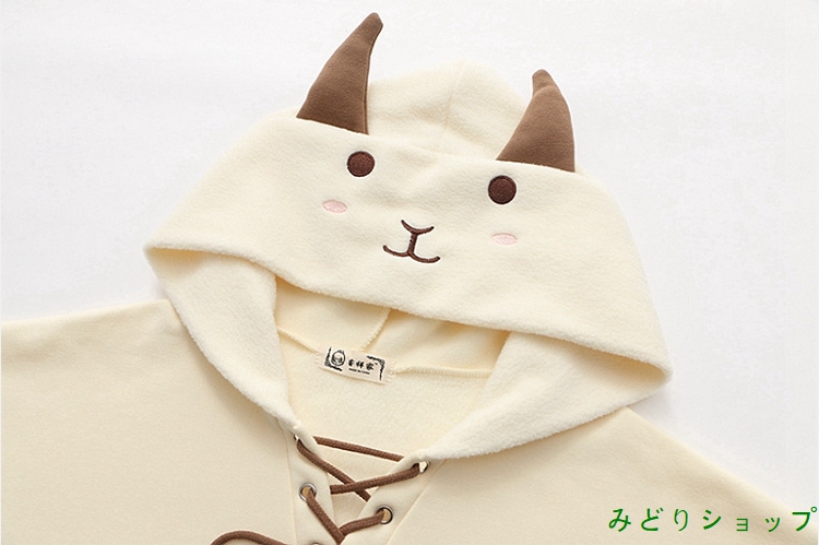 トレーナー 裏起毛 裏ボア 羊 長袖 森ガール レディース 