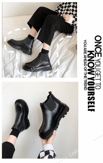 ショートブーツ レディース ブーツ ショート 厚底 ブーティ フェイクレザー レディースフ ジッパー ソマリ レトロ 