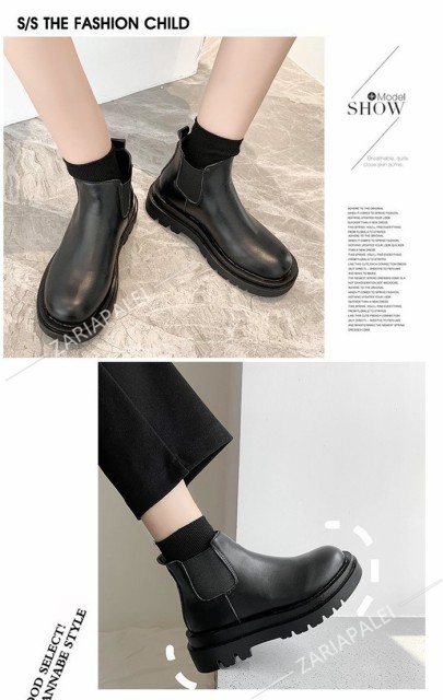 ショートブーツ レディース ブーツ ショート 厚底 ブーティ フェイクレザー レディースフ ジッパー ソマリ レトロ 