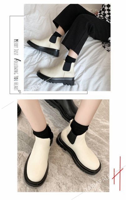 ショートブーツ レディース ブーツ ショート 厚底 ブーティ フェイクレザー レディースフ ジッパー ソマリ レトロ 