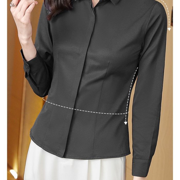 レディース シャツ ママシャツ 穏やかな3色選び エレトップス Vネック カジュアル風 きれいめ 長袖 着痩 ブラウス 秋冬 オシャレ 