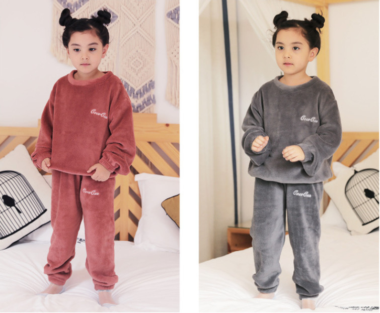 パジャマ 子供 セットアップ ルームウェア コーラル ナイトウェア キッズ 2点セット春物 上下セット 秋冬パジャマ トップスパンツ 部屋着 寝巻き 